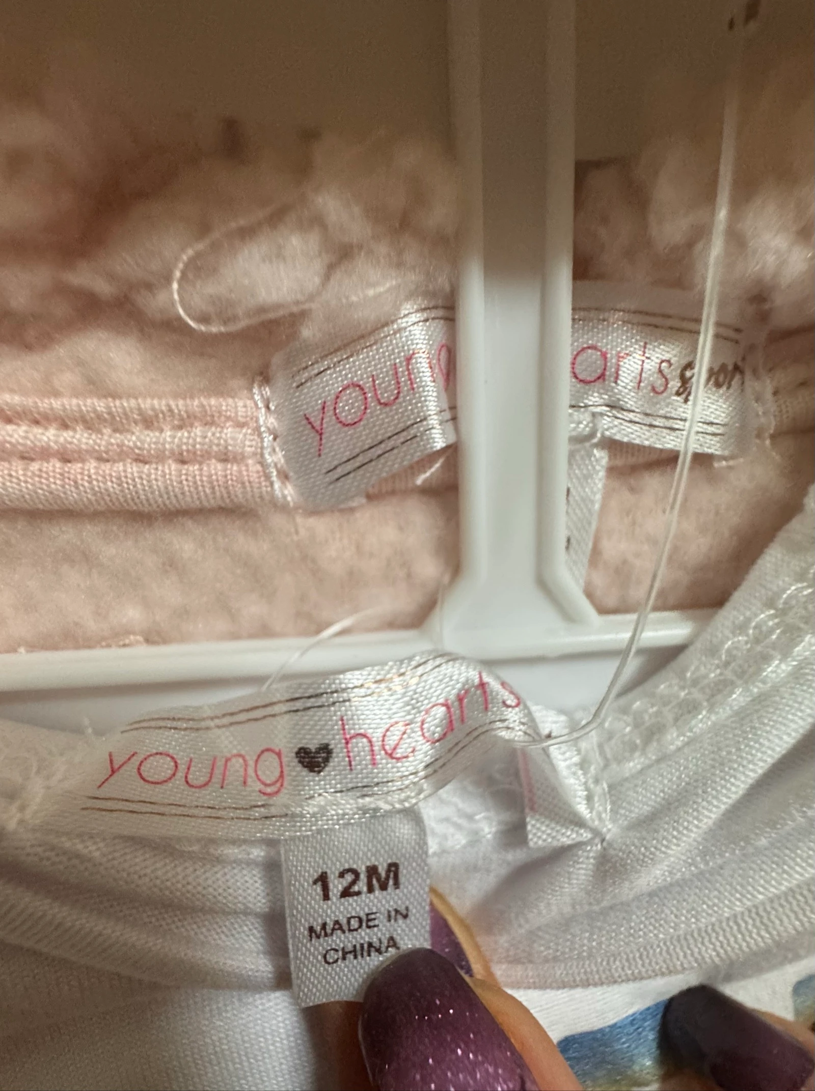 3-delige set meisje 12M Young Hearts Sport - Schapenwollen jasje + T-shirt + Leggings – photo 6